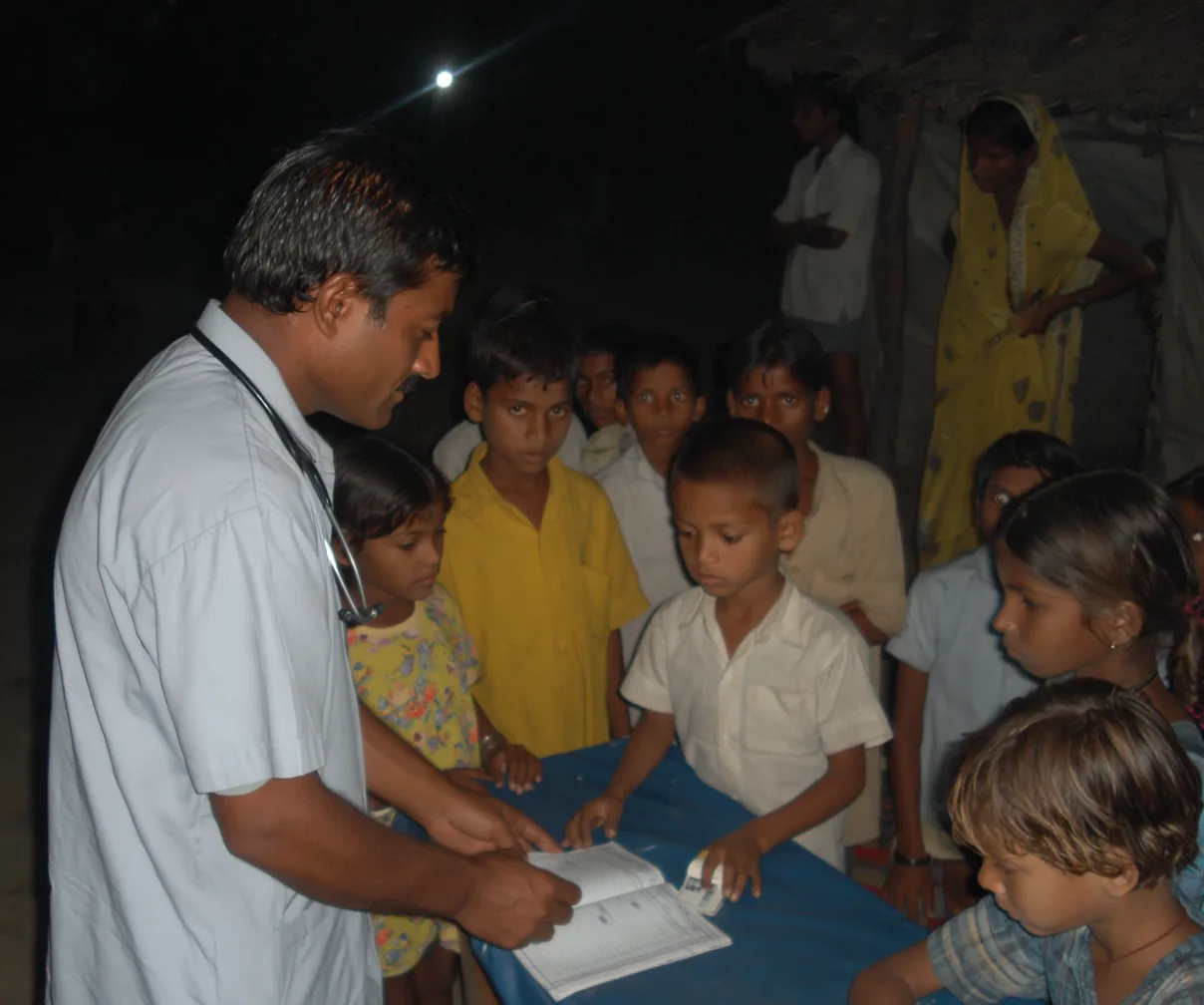Peace Through Health camp — children's health and media literacy session, Nagpur